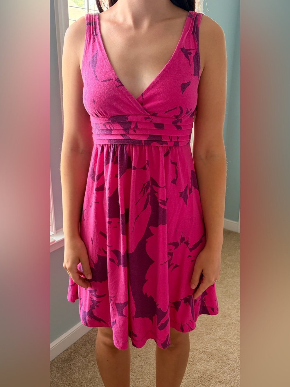 Rare American Eagle Outfitters Sundress Size XS from March 2009 Y2K Pink Floral